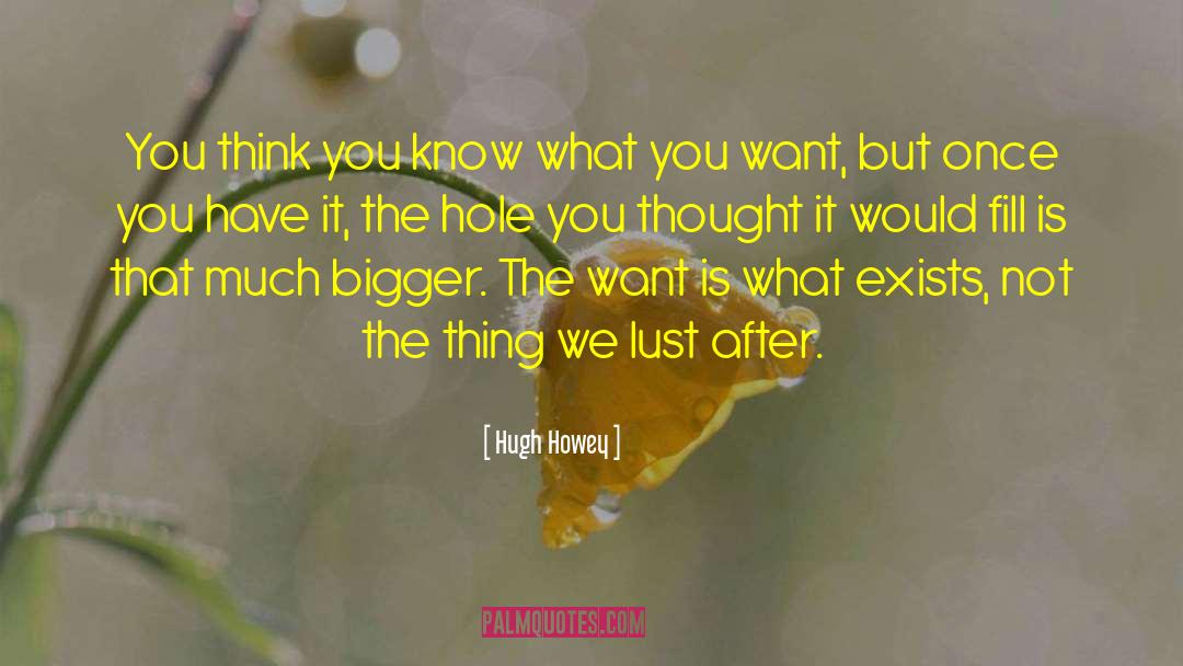Know What You Want quotes by Hugh Howey