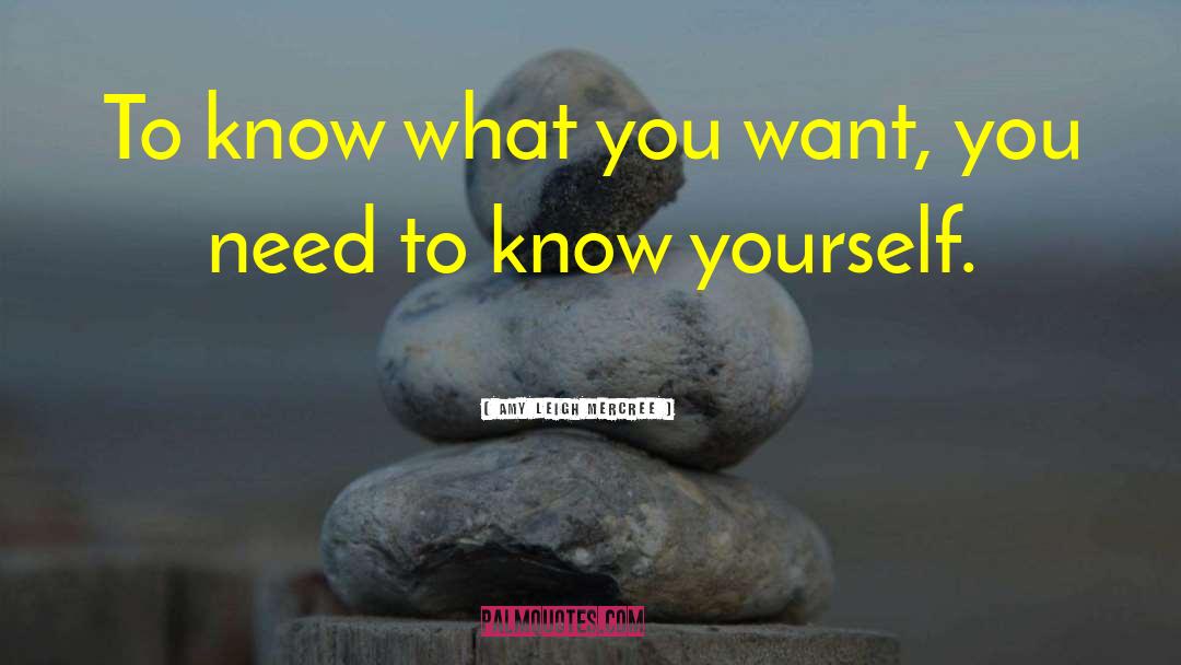 Know What You Want quotes by Amy Leigh Mercree