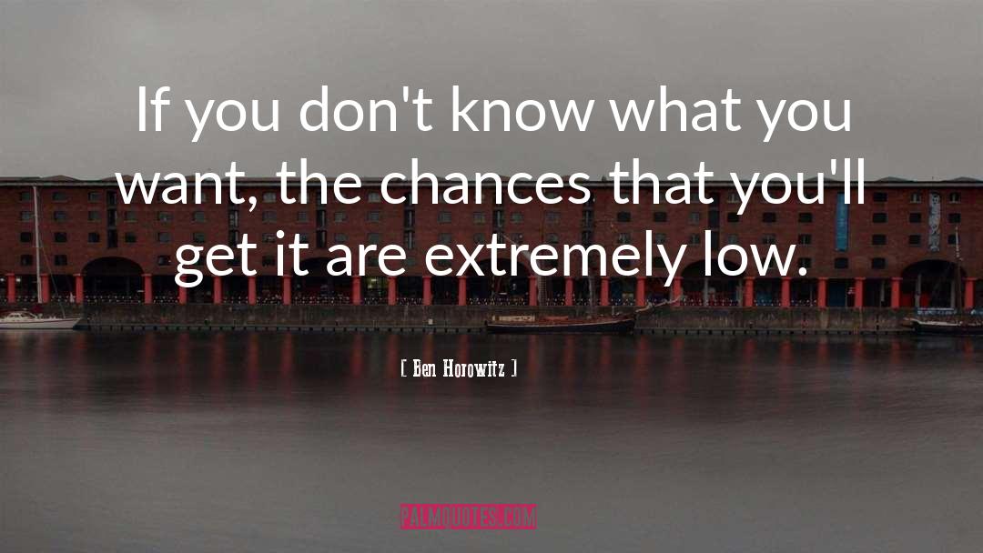 Know What You Want quotes by Ben Horowitz