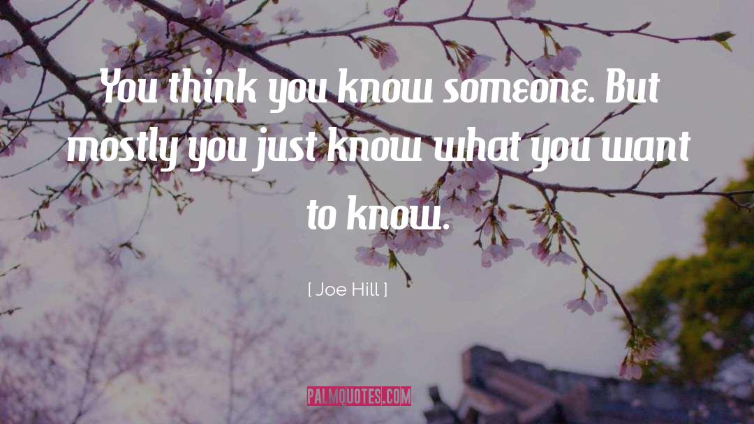 Know What You Want quotes by Joe Hill