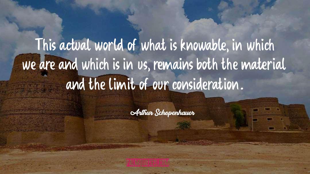 Knowable quotes by Arthur Schopenhauer