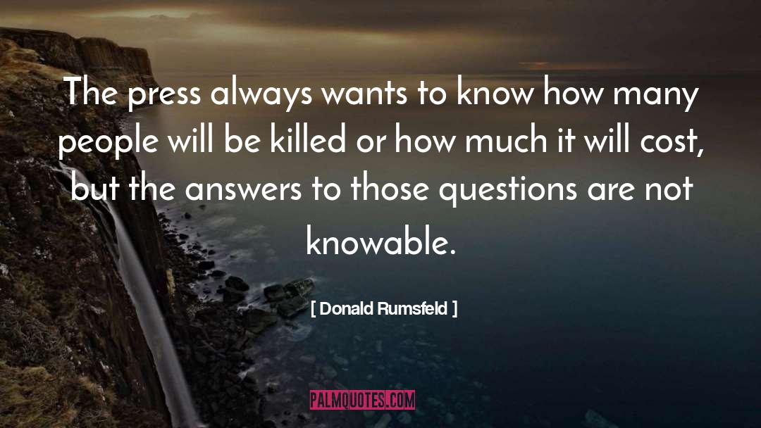 Knowable quotes by Donald Rumsfeld
