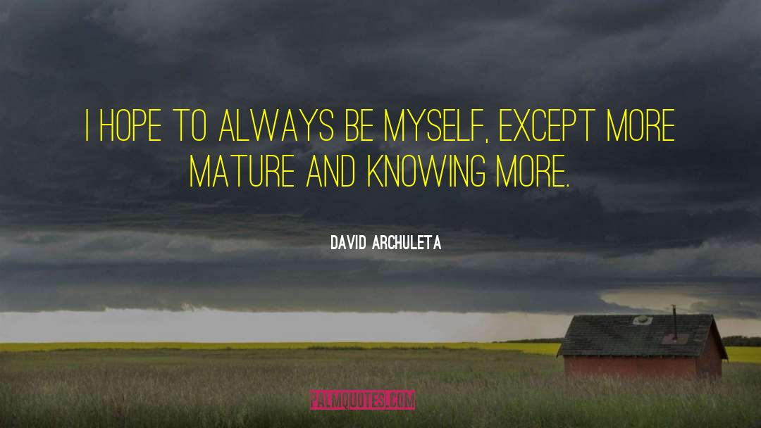 Knowing More quotes by David Archuleta