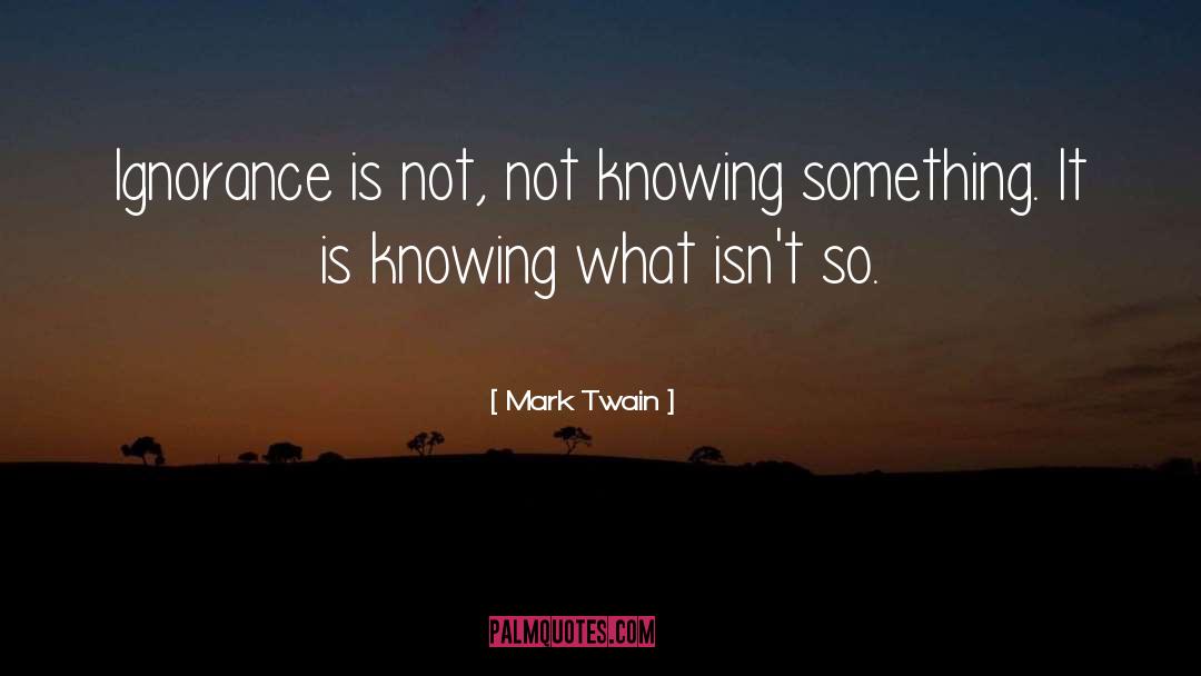 Knowing Something quotes by Mark Twain