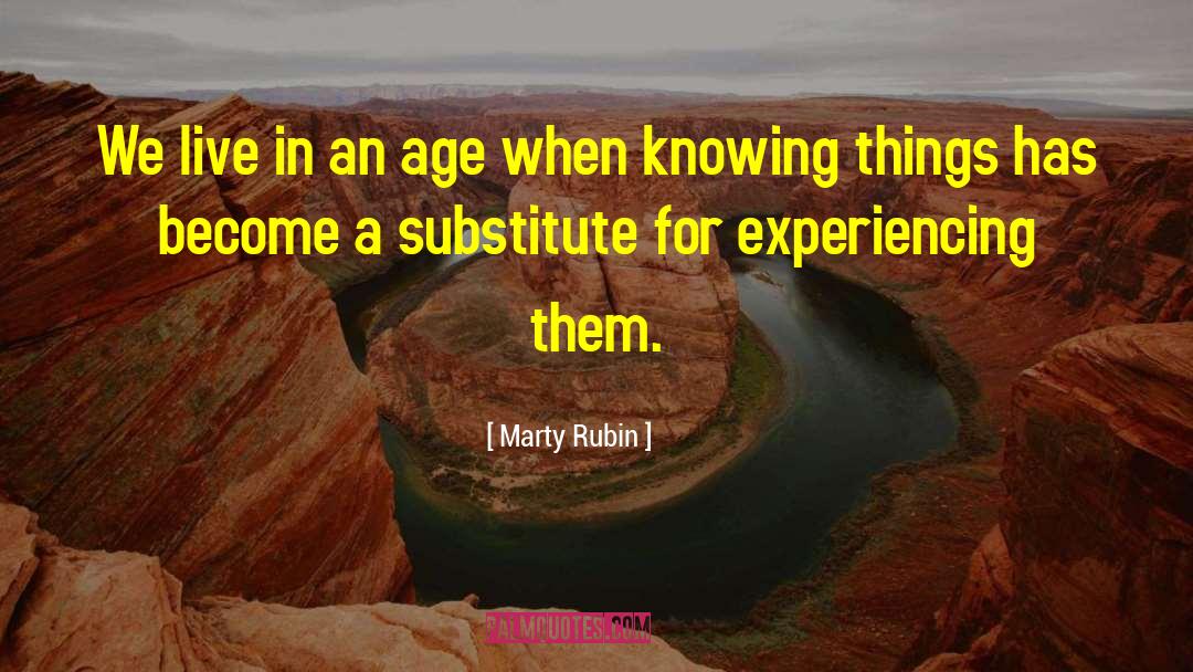 Knowing Things quotes by Marty Rubin