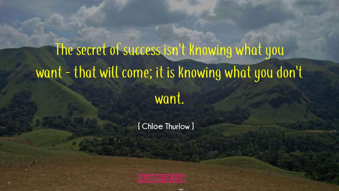 Knowing What You Want quotes by Chloe Thurlow