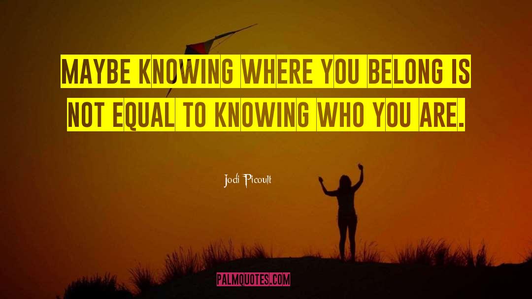 Knowing Who You Are quotes by Jodi Picoult