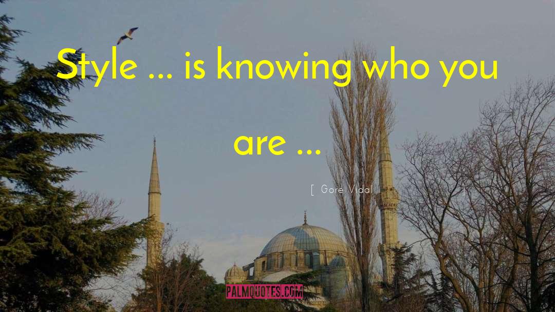 Knowing Who You Are quotes by Gore Vidal