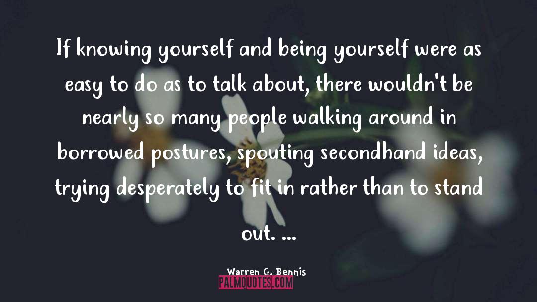 Knowing Yourself quotes by Warren G. Bennis