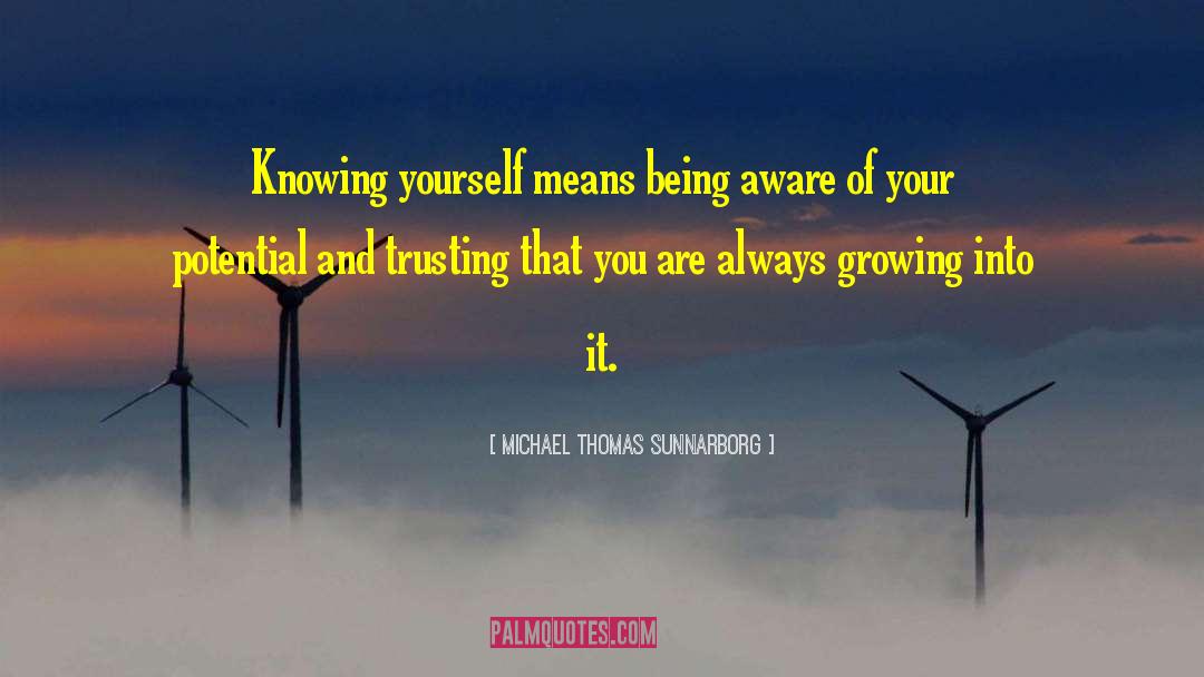 Knowing Yourself quotes by Michael Thomas Sunnarborg