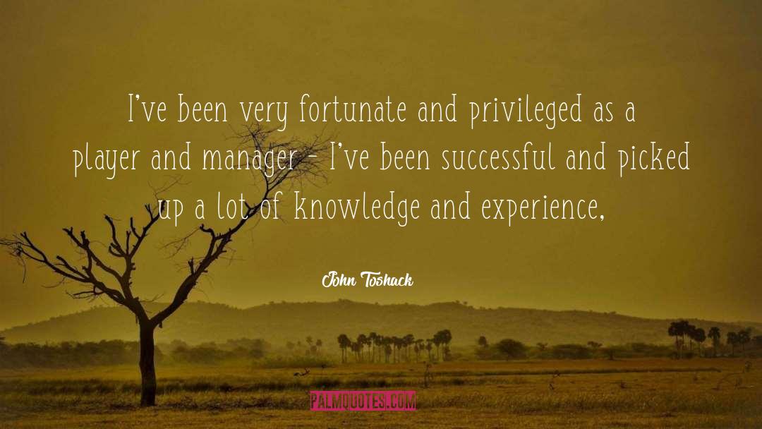 Knowledge And Experience quotes by John Toshack