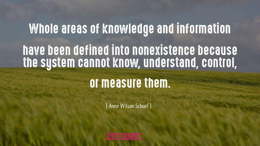 Knowledge And Information quotes by Anne Wilson Schaef