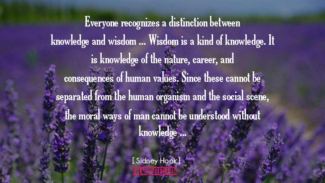 Knowledge And Wisdom quotes by Sidney Hook