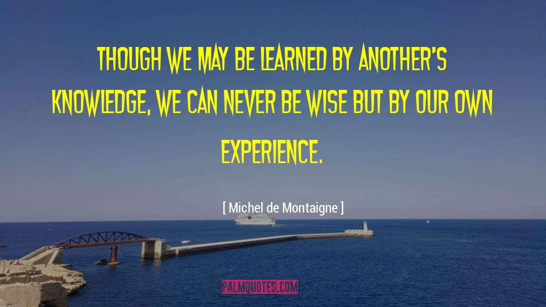 Knowledge By Hazrat Ali quotes by Michel De Montaigne