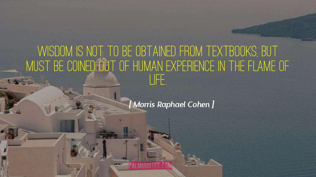 Knowledge Experience quotes by Morris Raphael Cohen