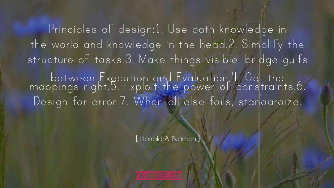 Knowledge In The World quotes by Donald A. Norman