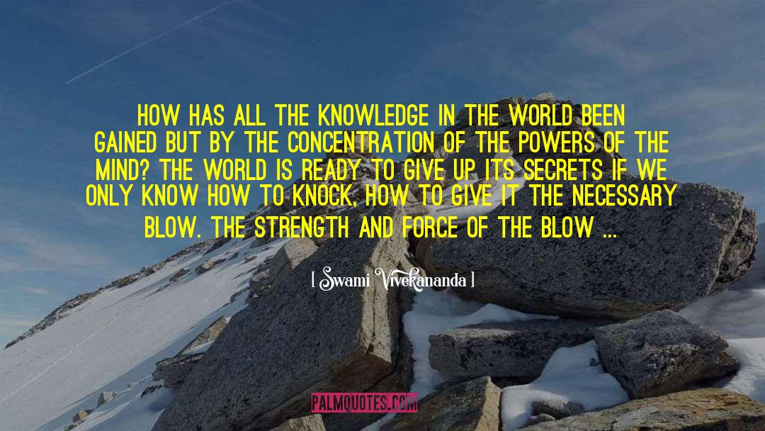 Knowledge In The World quotes by Swami Vivekananda