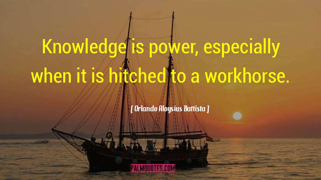 Knowledge Is Power quotes by Orlando Aloysius Battista