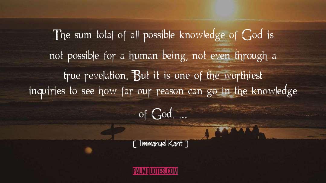 Knowledge Of God quotes by Immanuel Kant