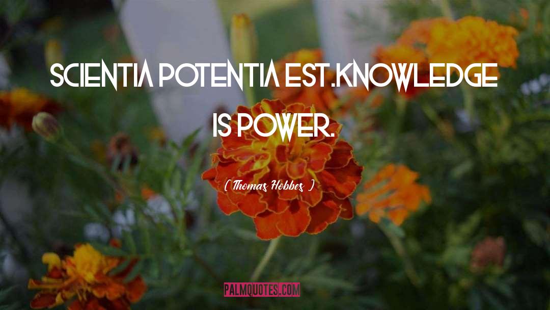 Knowledge Power quotes by Thomas Hobbes