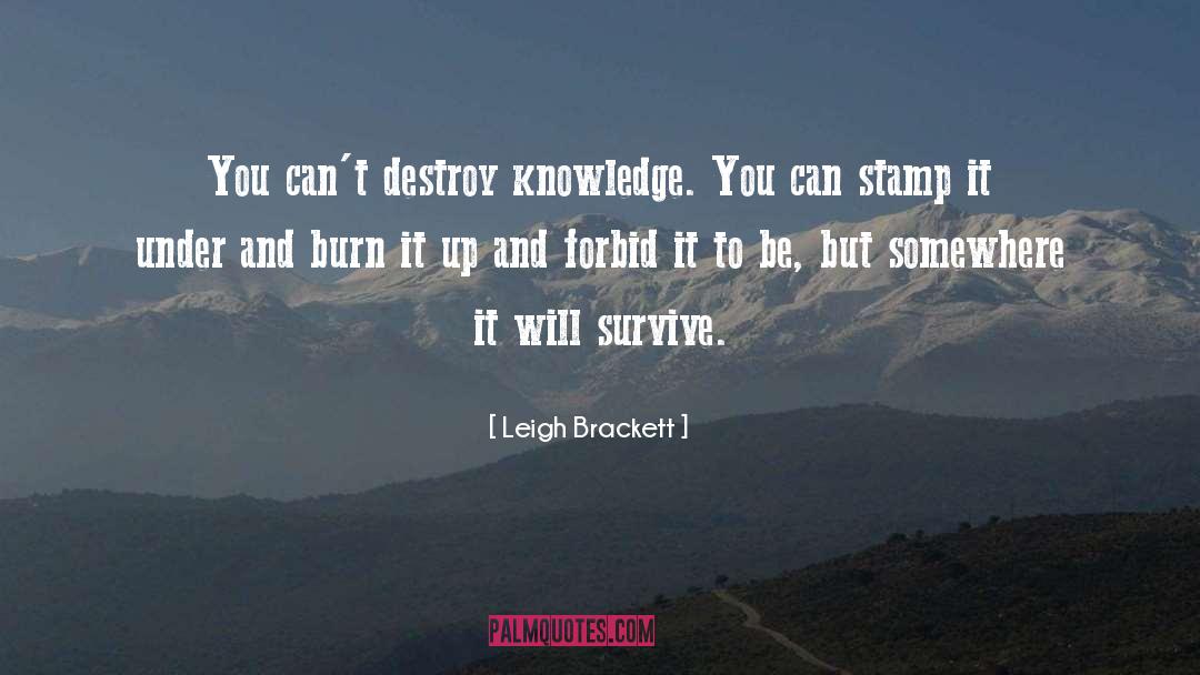 Knowledge Power quotes by Leigh Brackett