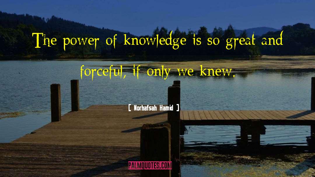 Knowledge Power quotes by Norhafsah Hamid