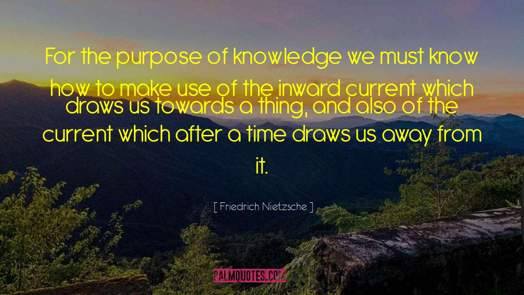 Knowledge Purpose quotes by Friedrich Nietzsche