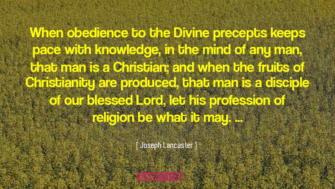 Knowledge Religion quotes by Joseph Lancaster