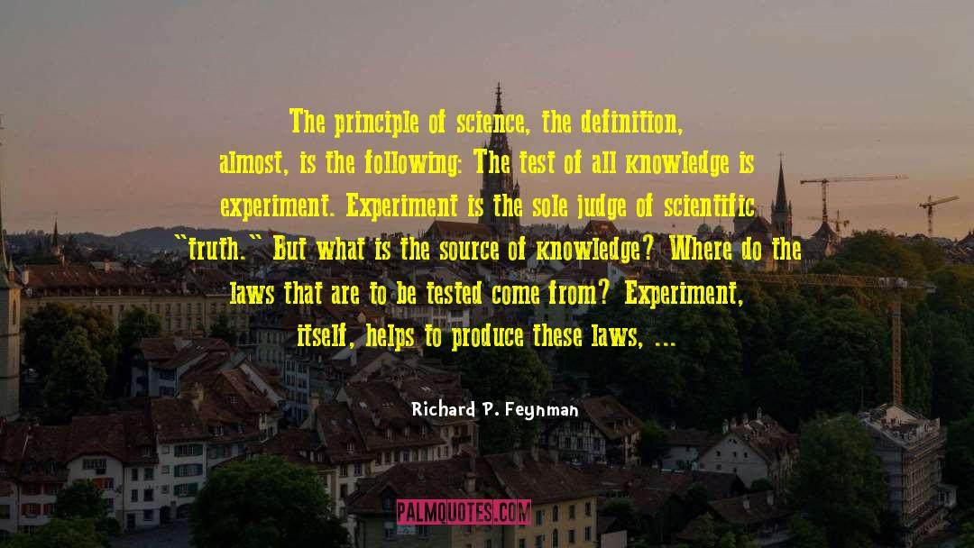 Knowledge Religion quotes by Richard P. Feynman