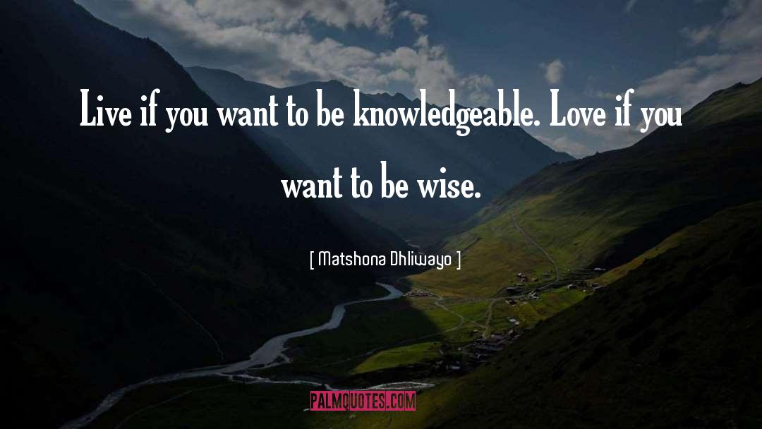 Knowledgeable quotes by Matshona Dhliwayo