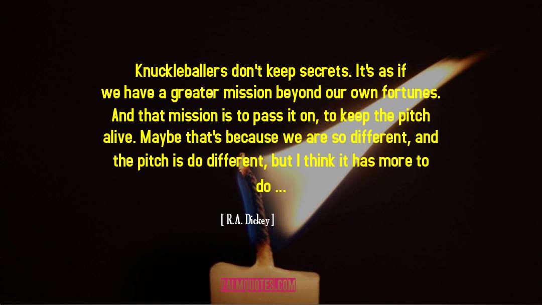 Knuckleballers quotes by R.A. Dickey