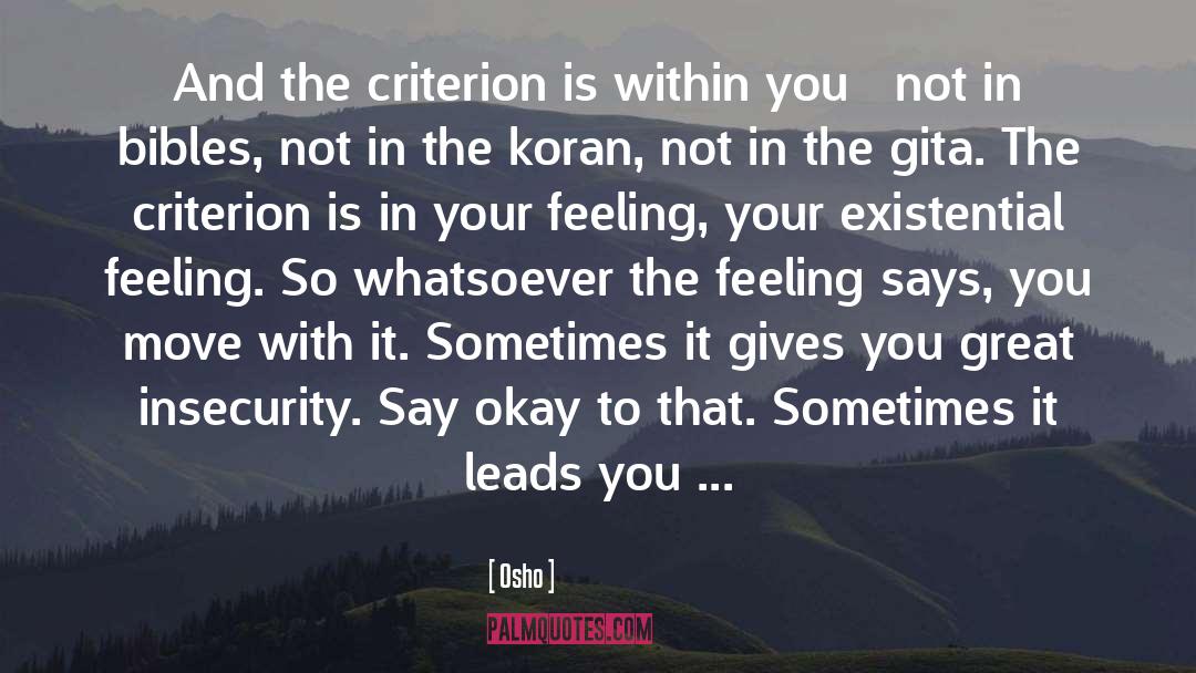 Koran quotes by Osho