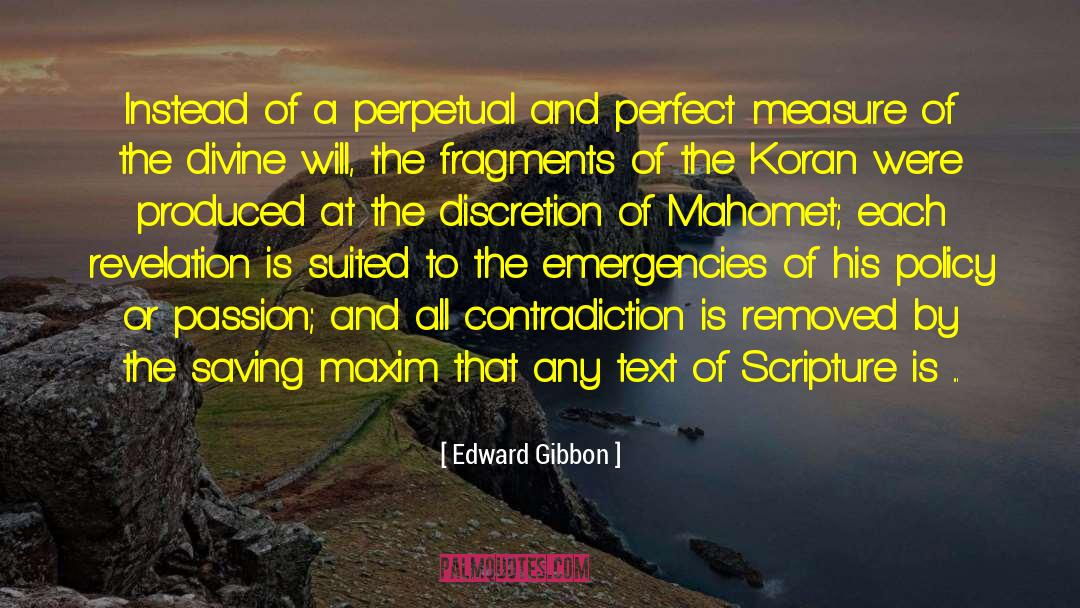 Koran quotes by Edward Gibbon