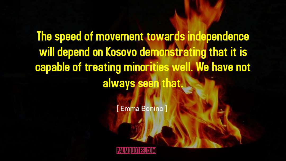 Kosovo quotes by Emma Bonino