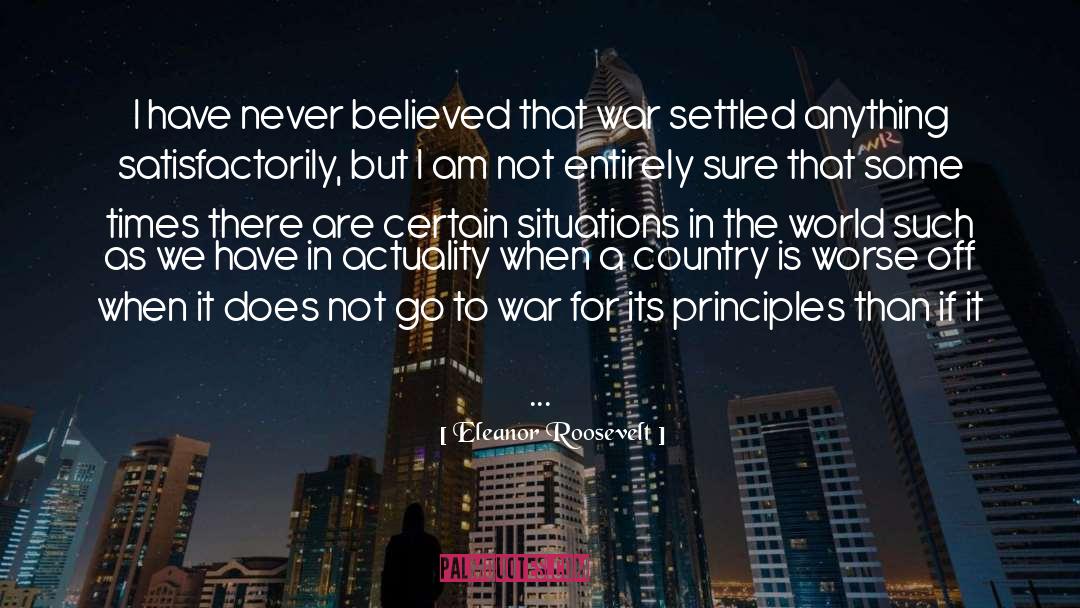 Kosovo War quotes by Eleanor Roosevelt