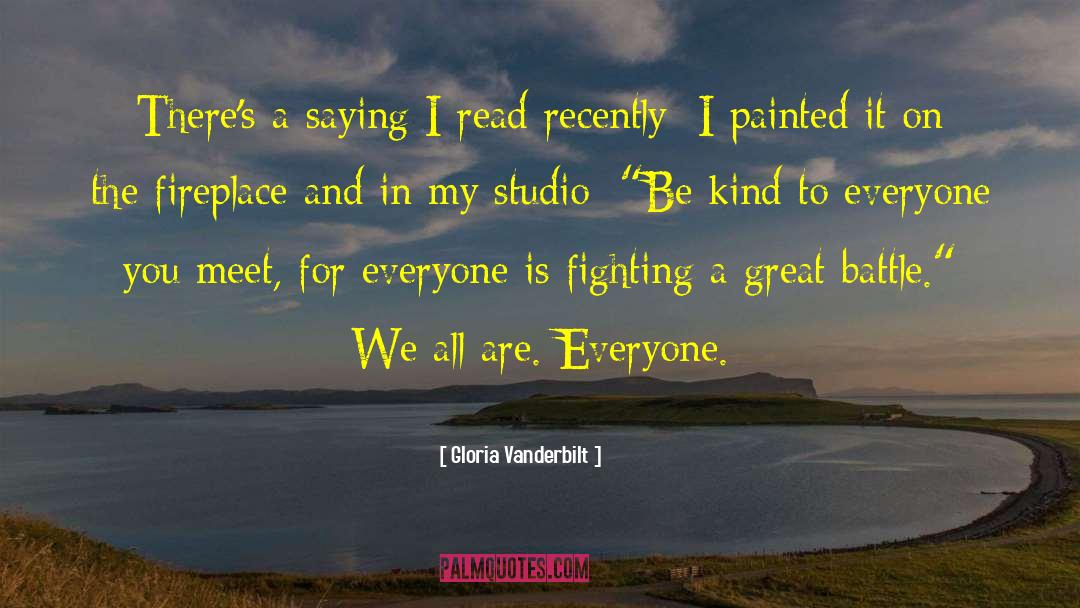 Kravec Studio quotes by Gloria Vanderbilt