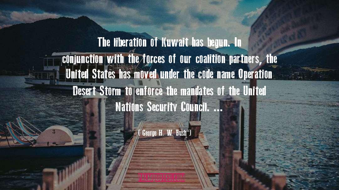 Kuwait quotes by George H. W. Bush