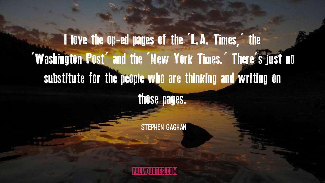 L A Times Book Review quotes by Stephen Gaghan
