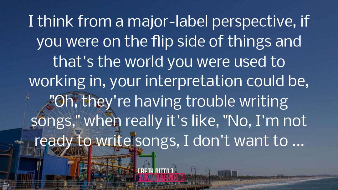 Label quotes by Beth Ditto