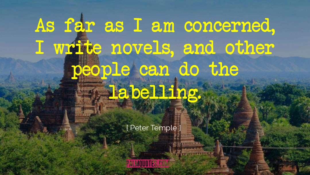 Labelling quotes by Peter Temple