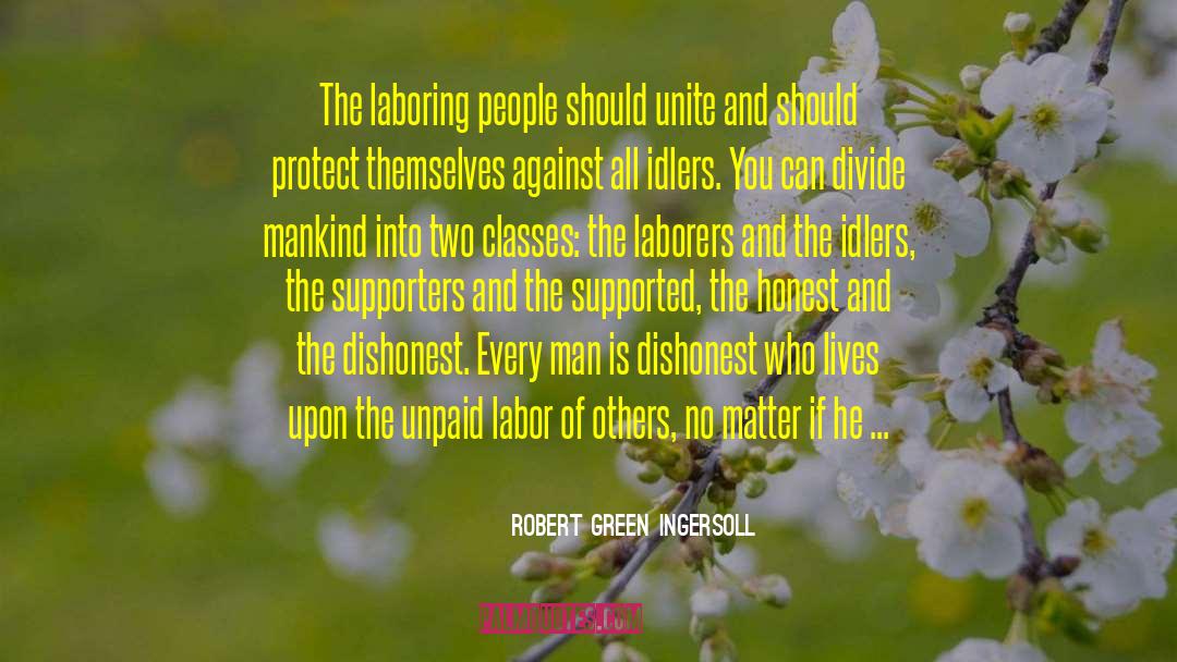 Laborers quotes by Robert Green Ingersoll