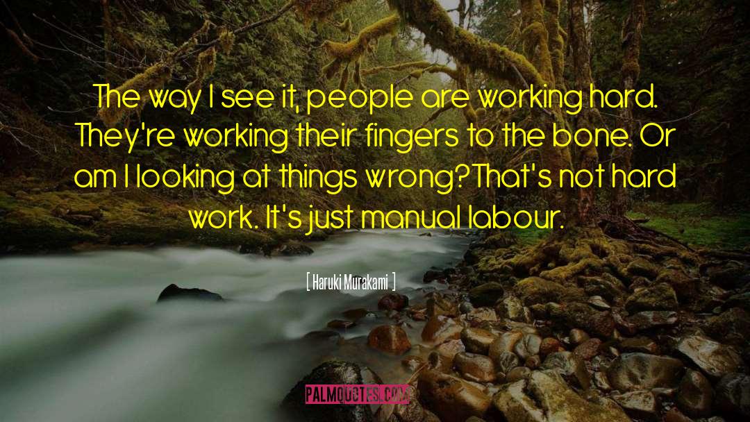 Labour Hard Work quotes by Haruki Murakami