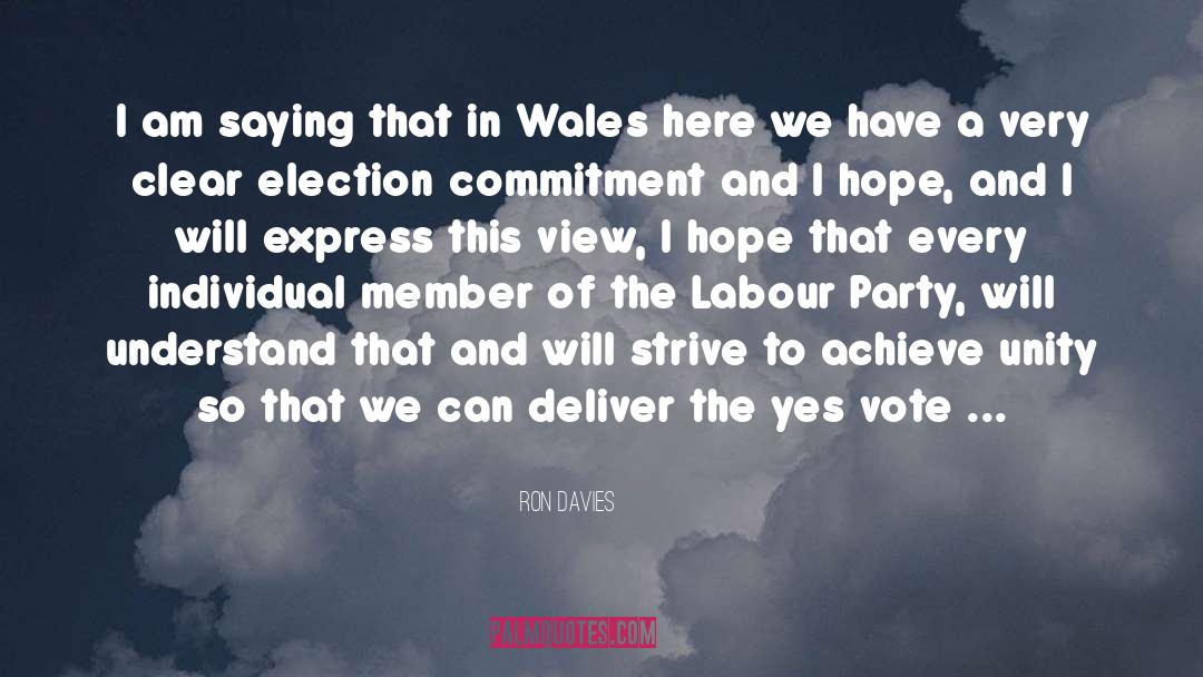 Labour Party quotes by Ron Davies