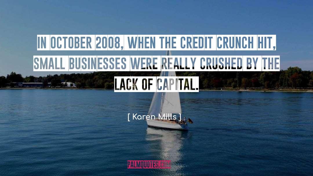 Lack Of Capital quotes by Karen Mills