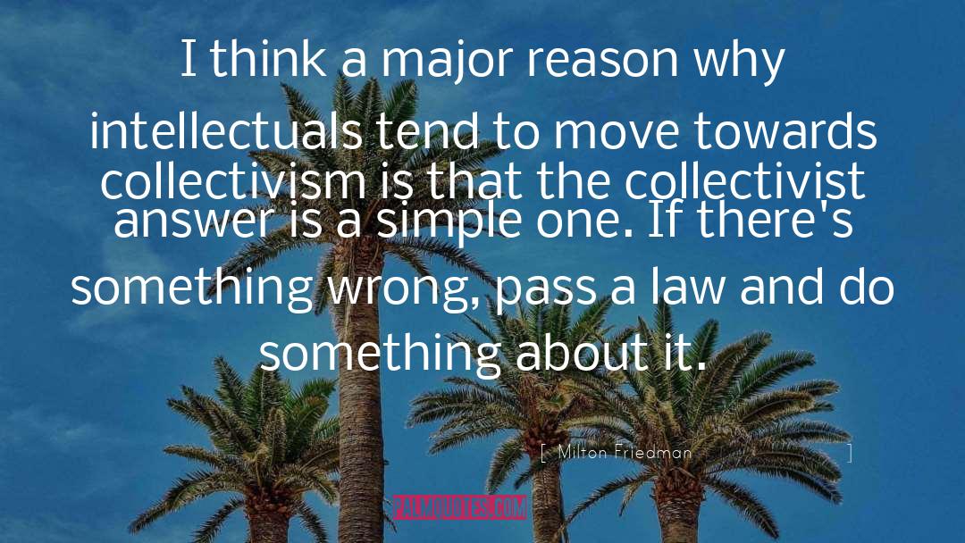 Lack Of Collectivism quotes by Milton Friedman