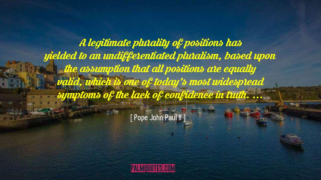 Lack Of Confidence quotes by Pope John Paul II