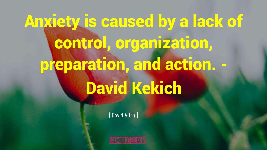 Lack Of Control quotes by David Allen