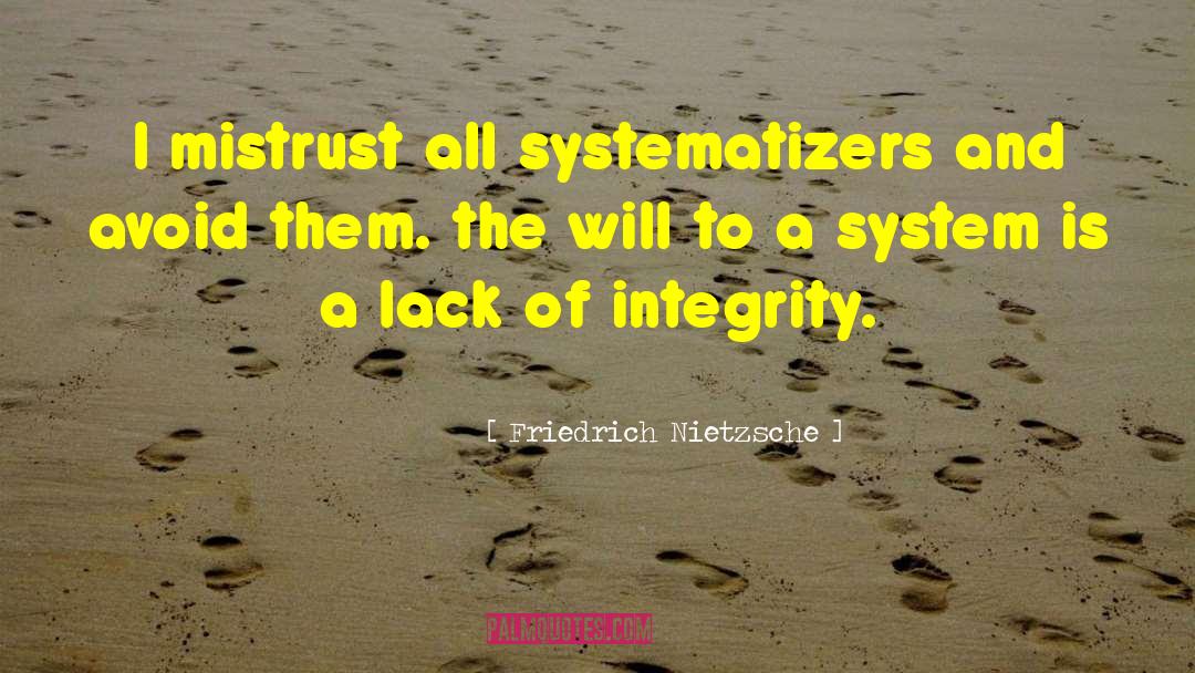 Lack Of Integrity quotes by Friedrich Nietzsche