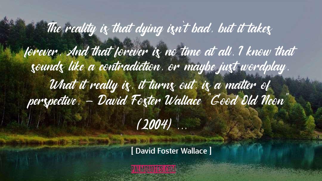 Lack Of Perspective quotes by David Foster Wallace