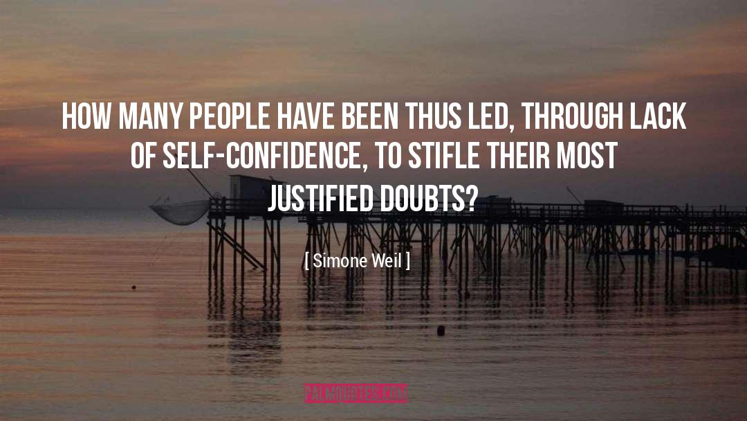 Lack Of Self Confidence quotes by Simone Weil